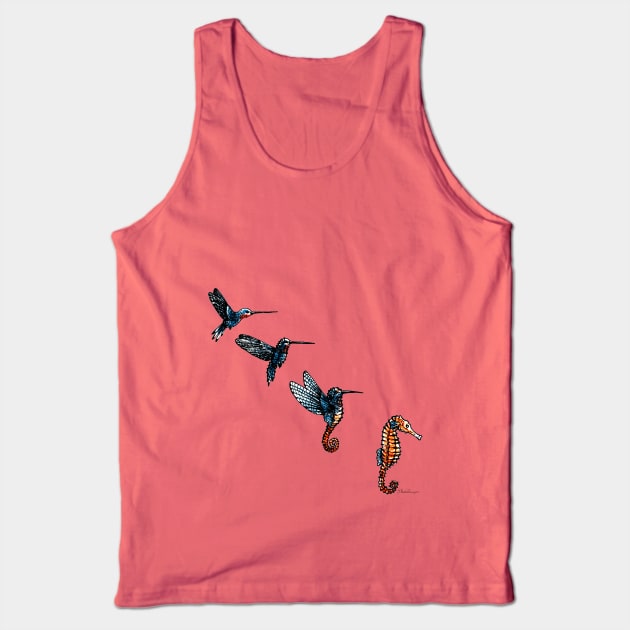 Sea hummingbird Tank Top by Bioinspirada